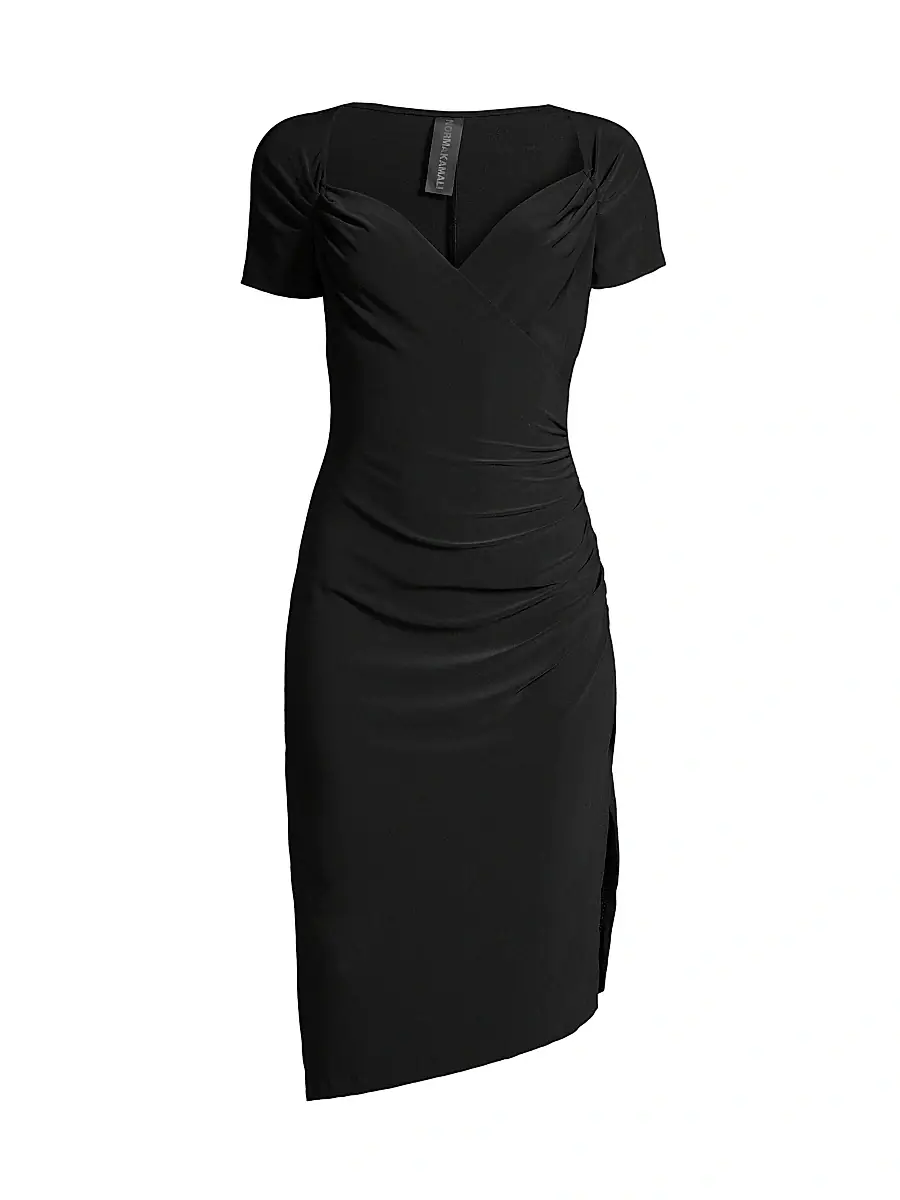 Norma Kamali Women's Sweetheart Ruched Dress - Black | Image 1 Norma Kamali Women's Sweetheart Ruched Dress - Black | Image 1