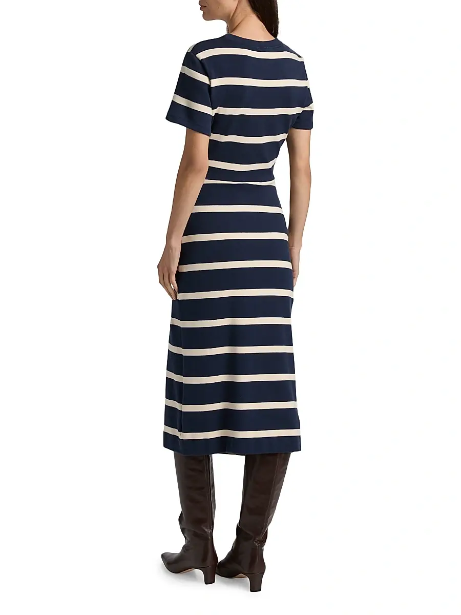 TANYA TAYLOR Women's Cody Striped Short-Sleeve Dress | Thumbnail 5