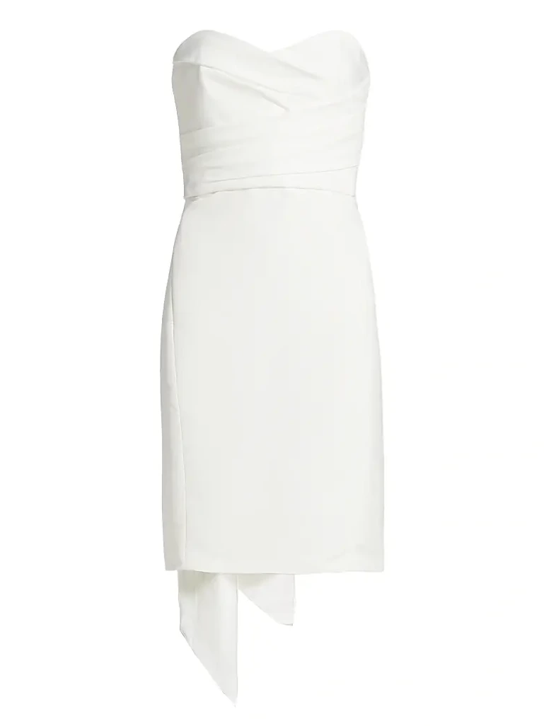Women's Strapless Silk Faille Bow Dress