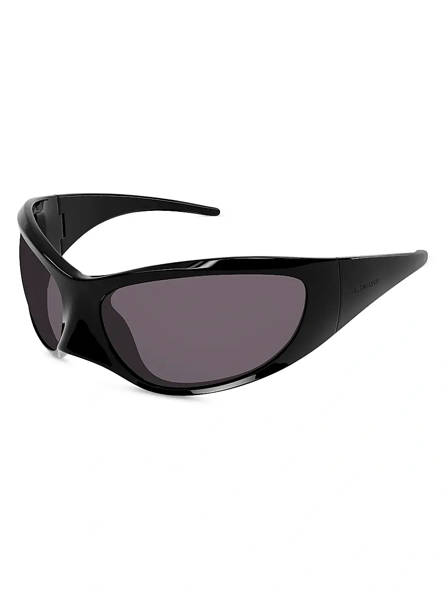 Balenciaga Women's Skin 80MM Oval Shield Sunglasses | Thumbnail 3