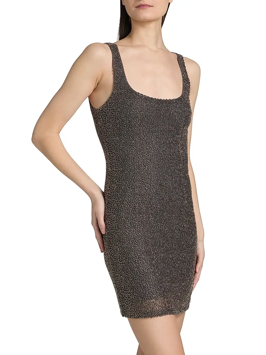 L'Agence Women's Inori Beaded Scoopneck Minidress | Thumbnail 4 L'Agence Women's Inori Beaded Scoopneck Minidress | Thumbnail 4