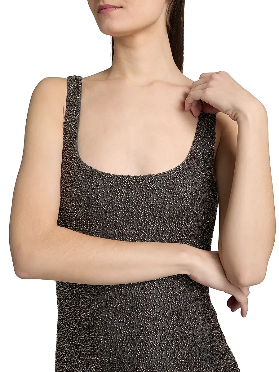 L'Agence Women's Inori Beaded Scoopneck Minidress | Thumbnail 6 L'Agence Women's Inori Beaded Scoopneck Minidress | Thumbnail 6