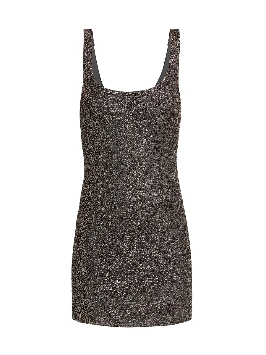 L'Agence Women's Inori Beaded Scoopneck Minidress