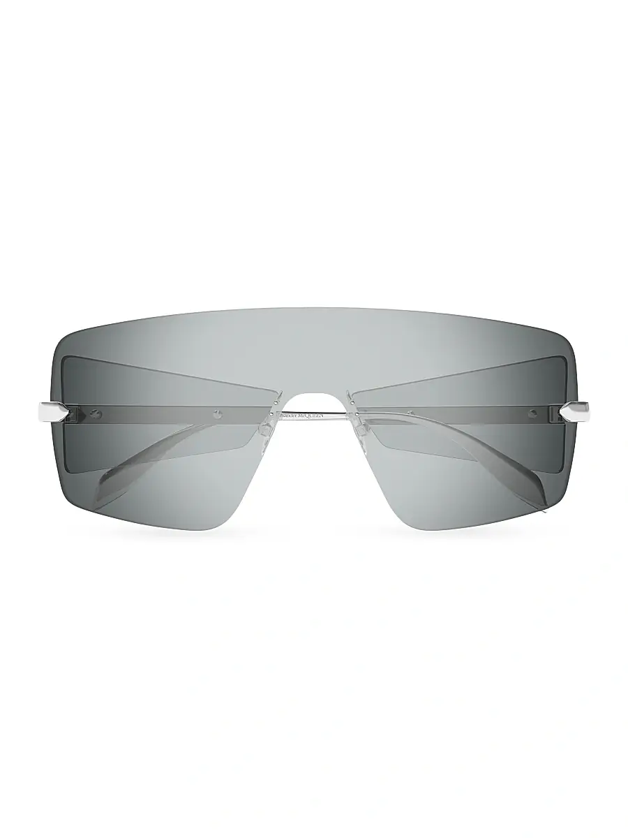 Alexander McQueen Women's Flat Mask 99MM Sunglasses | Thumbnail 2 Alexander McQueen Women's Flat Mask 99MM Sunglasses | Thumbnail 2