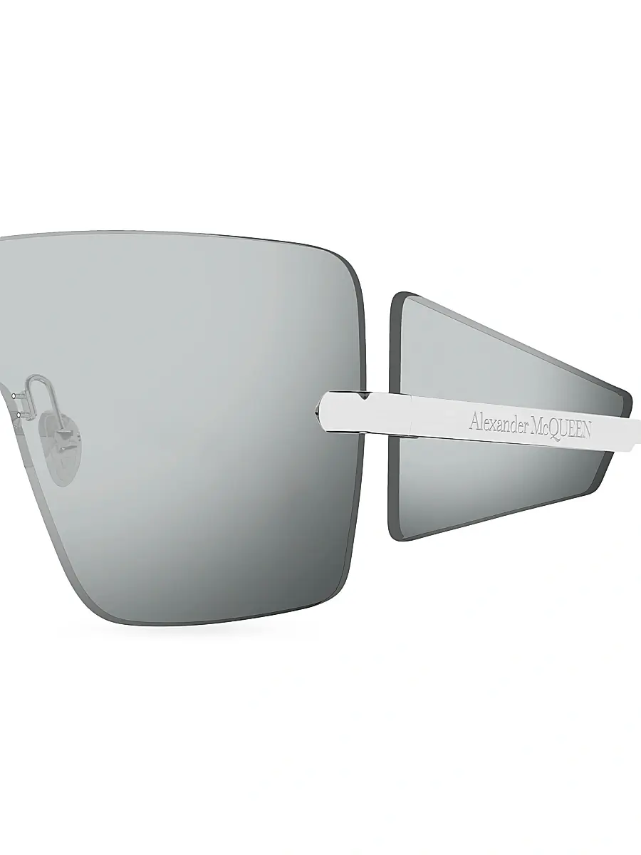 Alexander McQueen Women's Flat Mask 99MM Sunglasses | Thumbnail 3 Alexander McQueen Women's Flat Mask 99MM Sunglasses | Thumbnail 3