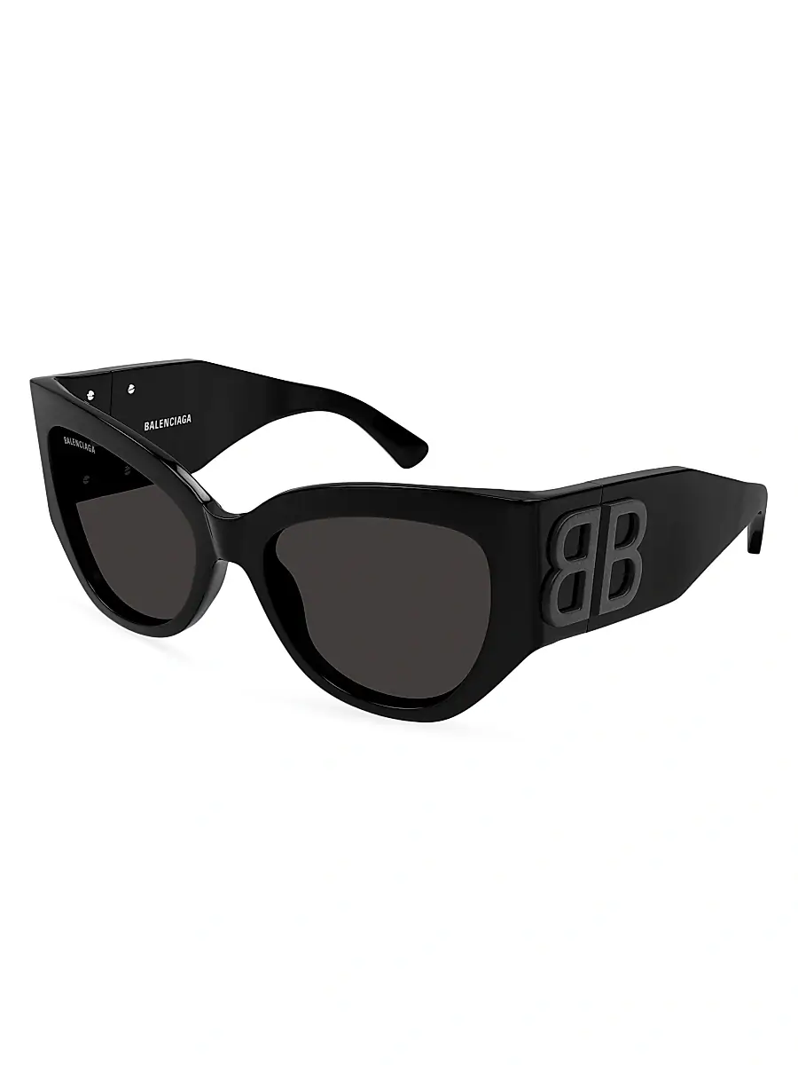 Balenciaga Women's Bossy 58MM Rectangular Sunglasses - Black Dark Grey | Image 1 Balenciaga Women's Bossy 58MM Rectangular Sunglasses - Black Dark Grey | Image 1