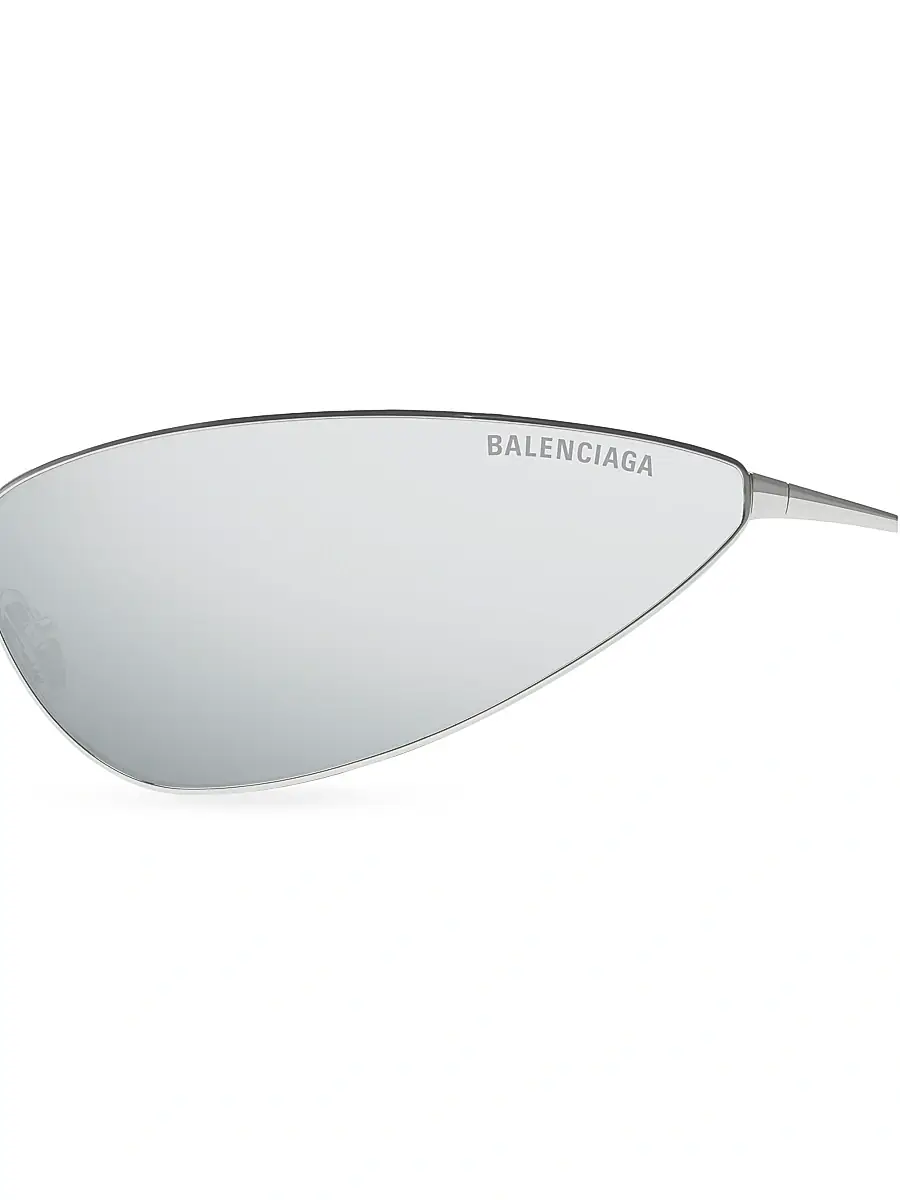 Balenciaga Women's Razor 93MM Wrap Sunglasses - Silver Grey | Thumbnail 3 Balenciaga Women's Razor 93MM Wrap Sunglasses - Silver Grey | Thumbnail 3