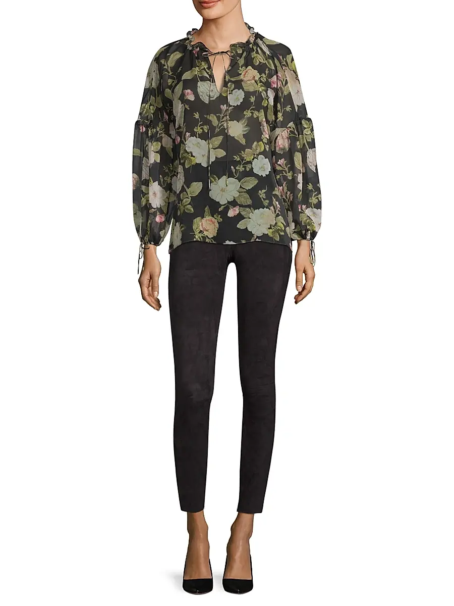 Alice + Olivia Women's Maddox Suede Leggings | Thumbnail 2 Alice + Olivia Women's Maddox Suede Leggings | Thumbnail 2