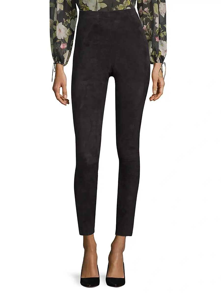 Alice + Olivia Women's Maddox Suede Leggings | Thumbnail 3 Alice + Olivia Women's Maddox Suede Leggings | Thumbnail 3