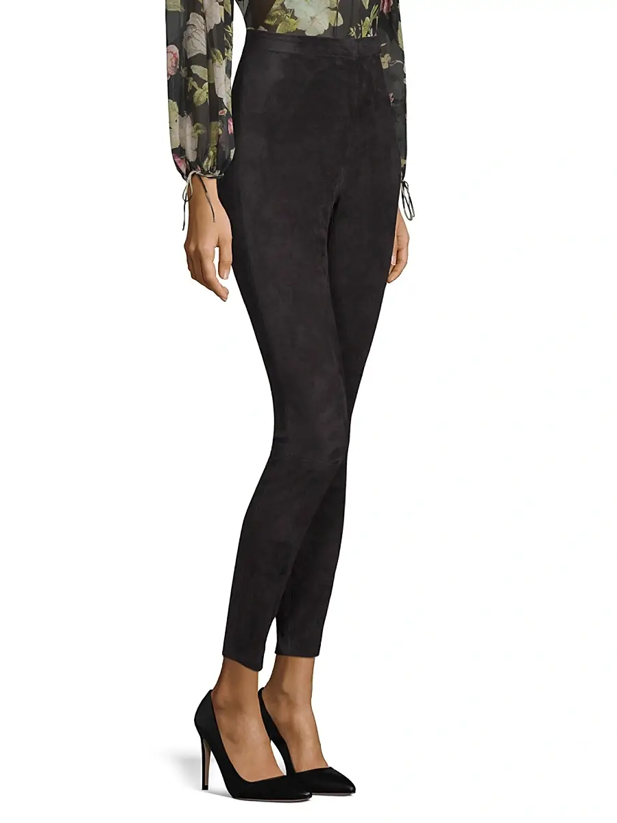 Alice + Olivia Women's Maddox Suede Leggings | Thumbnail 4 Alice + Olivia Women's Maddox Suede Leggings | Thumbnail 4