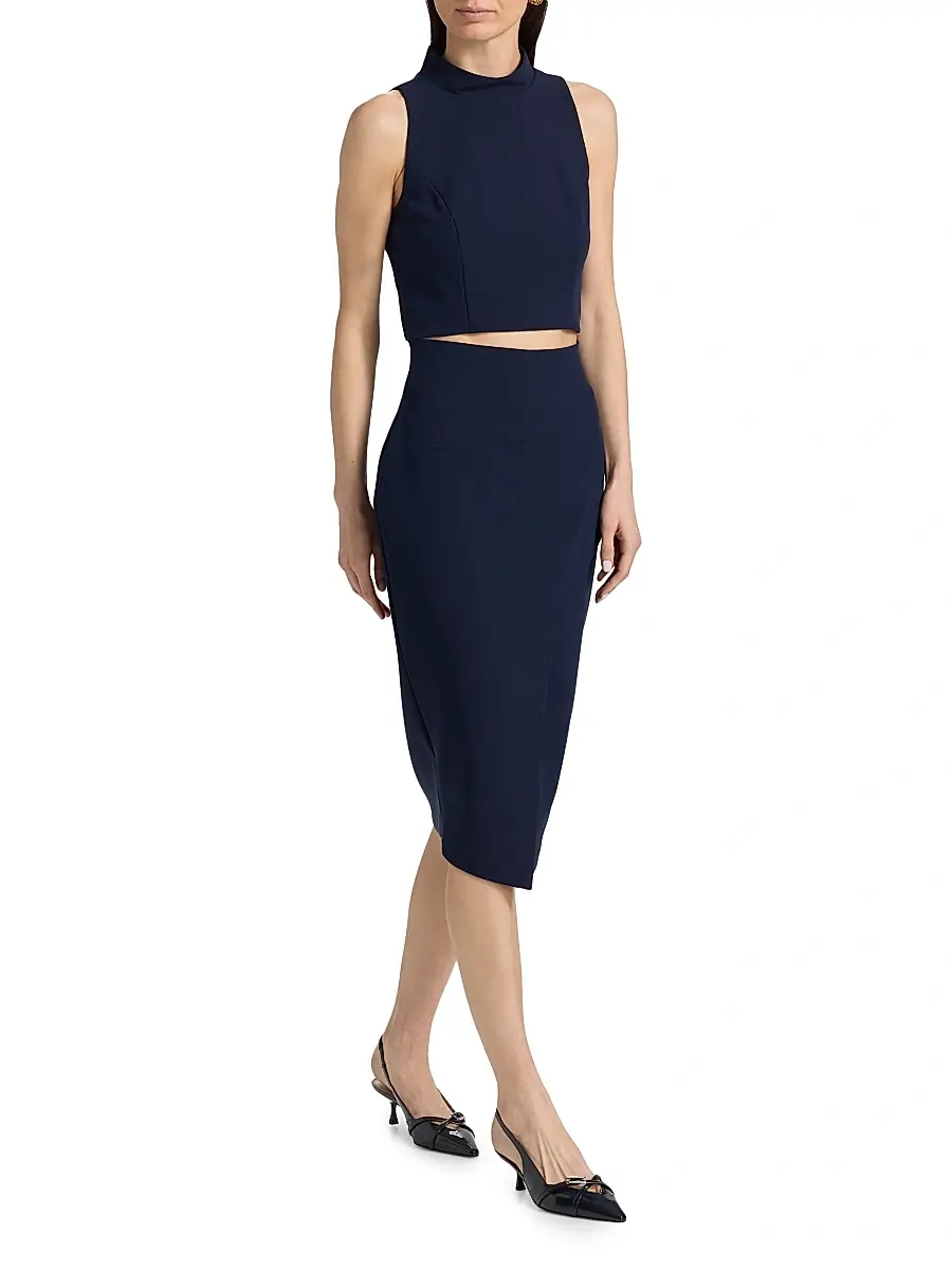 BLACK HALO Women's Two-Piece Juma Cropped Top and Skirt - Pacific Blue | Thumbnail 2 BLACK HALO Women's Two-Piece Juma Cropped Top and Skirt - Pacific Blue | Thumbnail 2
