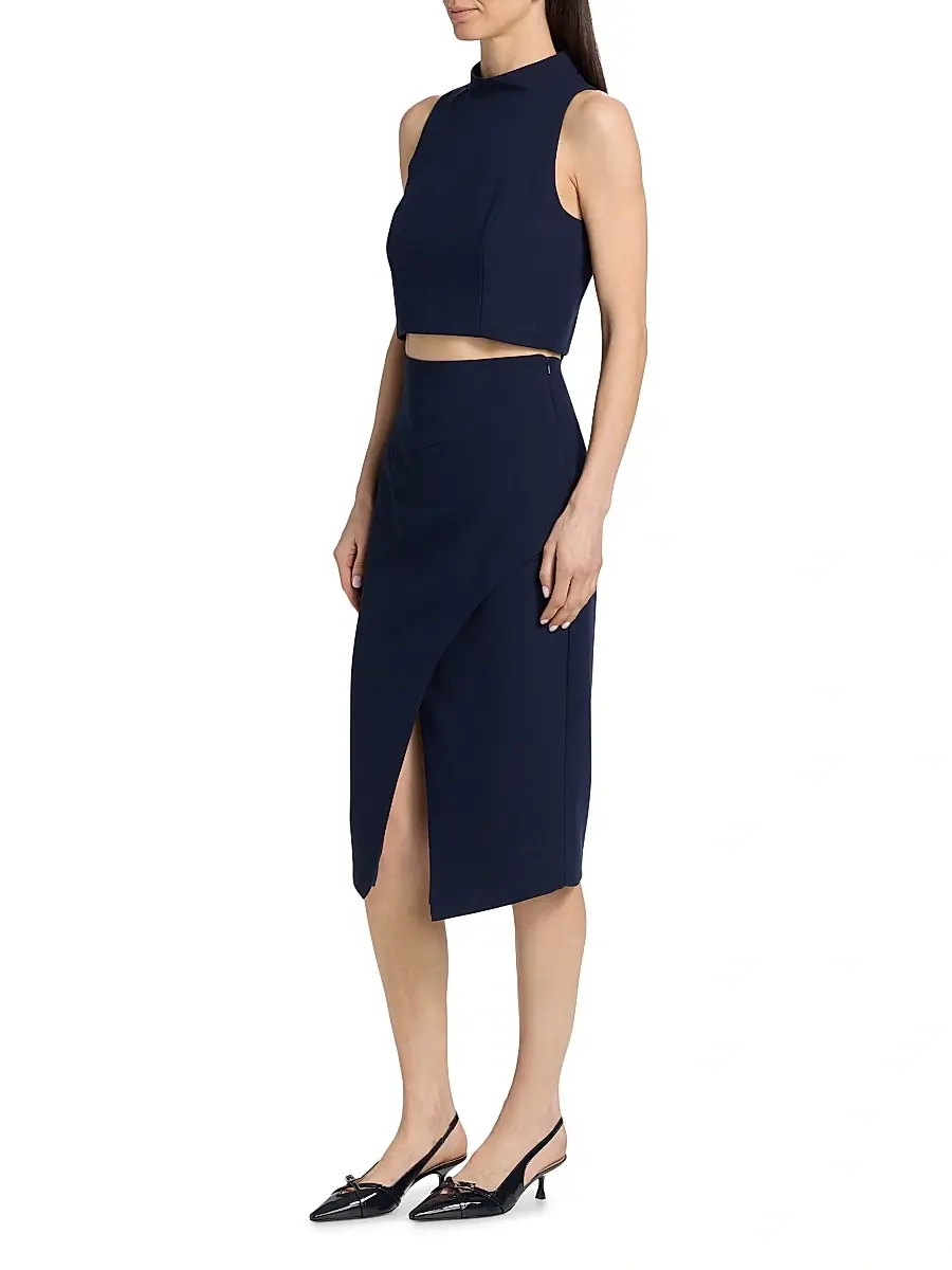 BLACK HALO Women's Two-Piece Juma Cropped Top and Skirt - Pacific Blue | Thumbnail 4 BLACK HALO Women's Two-Piece Juma Cropped Top and Skirt - Pacific Blue | Thumbnail 4