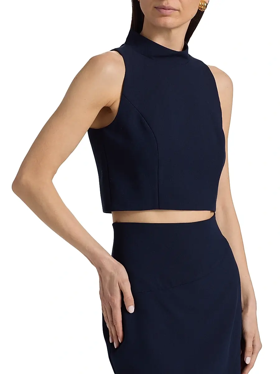 BLACK HALO Women's Two-Piece Juma Cropped Top and Skirt - Pacific Blue | Thumbnail 6 BLACK HALO Women's Two-Piece Juma Cropped Top and Skirt - Pacific Blue | Thumbnail 6