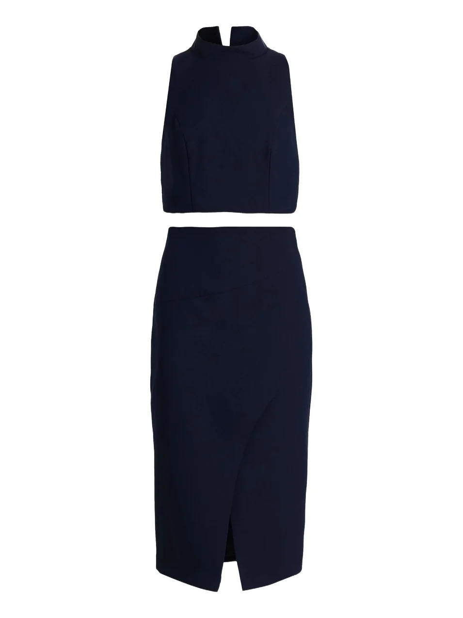 BLACK HALO Women's Two-Piece Juma Cropped Top and Skirt - Pacific Blue