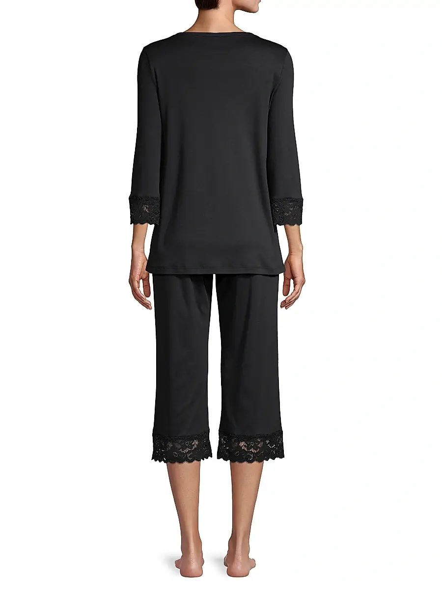 Hanro Women's Two-Piece Moments Pajama Set | Thumbnail 5 Hanro Women's Two-Piece Moments Pajama Set | Thumbnail 5