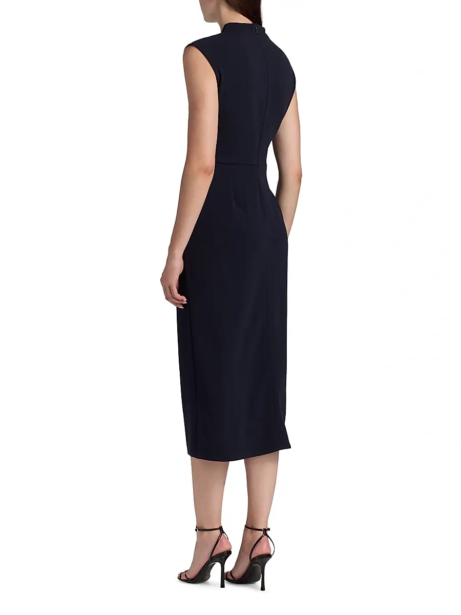 TANYA TAYLOR Women's Robinella Scuba Crepe Midi-Dress | Thumbnail 5