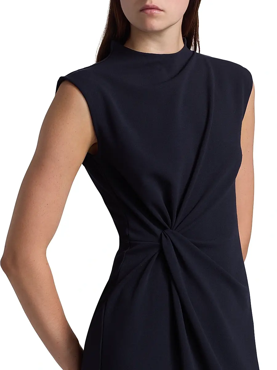 TANYA TAYLOR Women's Robinella Scuba Crepe Midi-Dress | Thumbnail 6