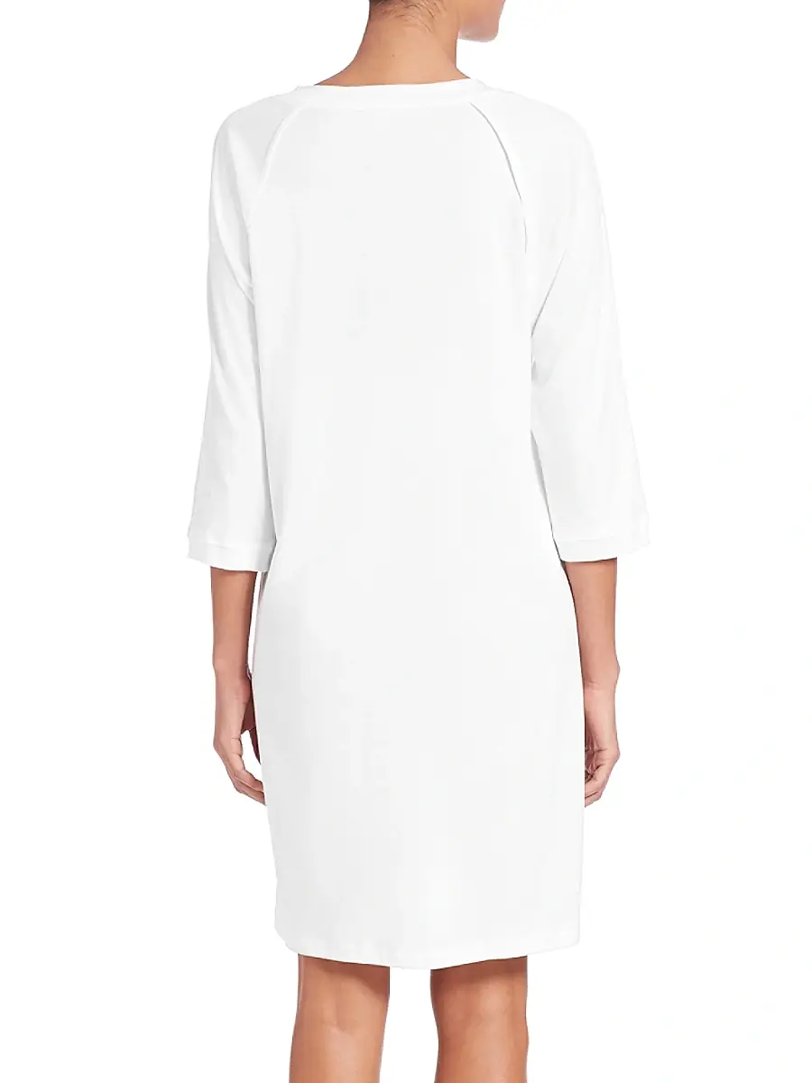 Hanro Women's Pure Essence Three-Quarter Sleeve Gown | Thumbnail 4 Hanro Women's Pure Essence Three-Quarter Sleeve Gown | Thumbnail 4