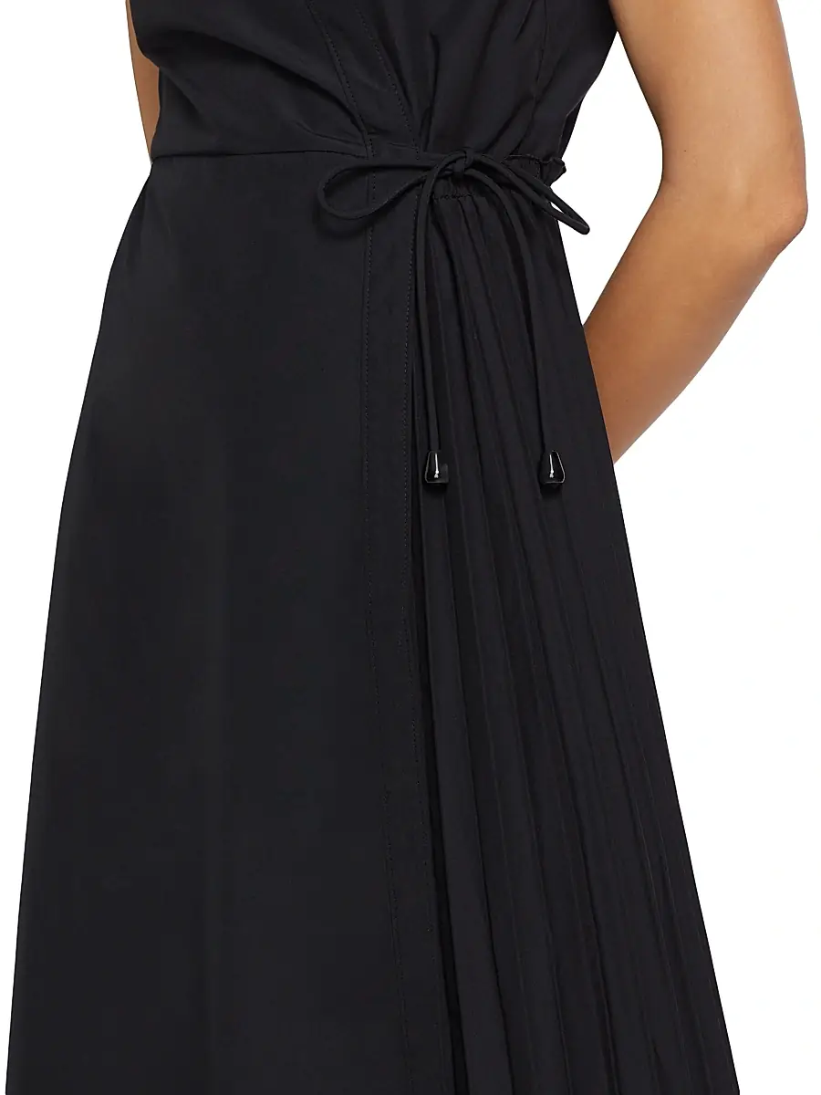 TANYA TAYLOR Women's Shivon Pintucked Midi-Dress | Thumbnail 6