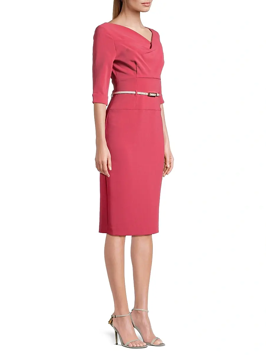 BLACK HALO Women's Jackie O Loft Woven Sheath Dress | Thumbnail 4