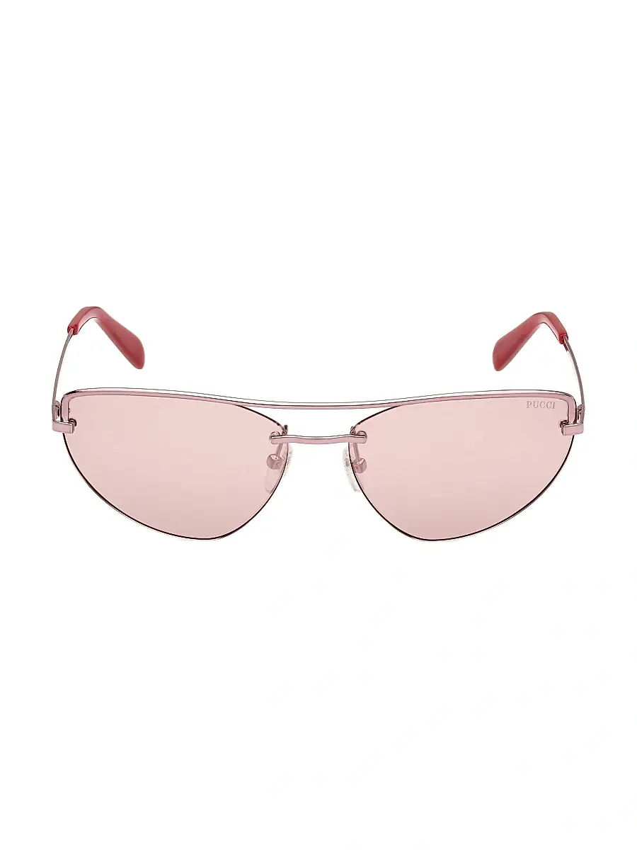 Pucci Women's 59MM Cat-Eye Sunglasses - Shiny Pink Rose Mirror | Thumbnail 2 Pucci Women's 59MM Cat-Eye Sunglasses - Shiny Pink Rose Mirror | Thumbnail 2