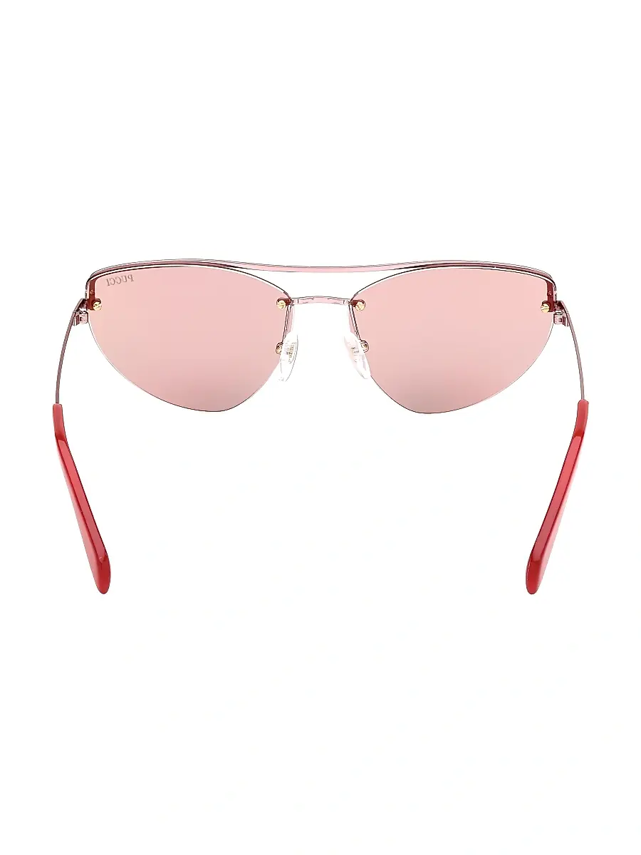 Pucci Women's 59MM Cat-Eye Sunglasses - Shiny Pink Rose Mirror | Thumbnail 5 Pucci Women's 59MM Cat-Eye Sunglasses - Shiny Pink Rose Mirror | Thumbnail 5