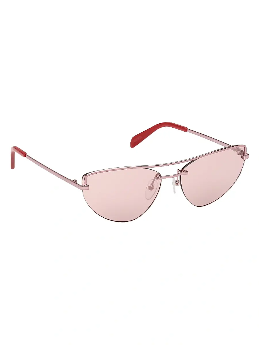 Pucci Women's 59MM Cat-Eye Sunglasses - Shiny Pink Rose Mirror | Thumbnail 8 Pucci Women's 59MM Cat-Eye Sunglasses - Shiny Pink Rose Mirror | Thumbnail 8