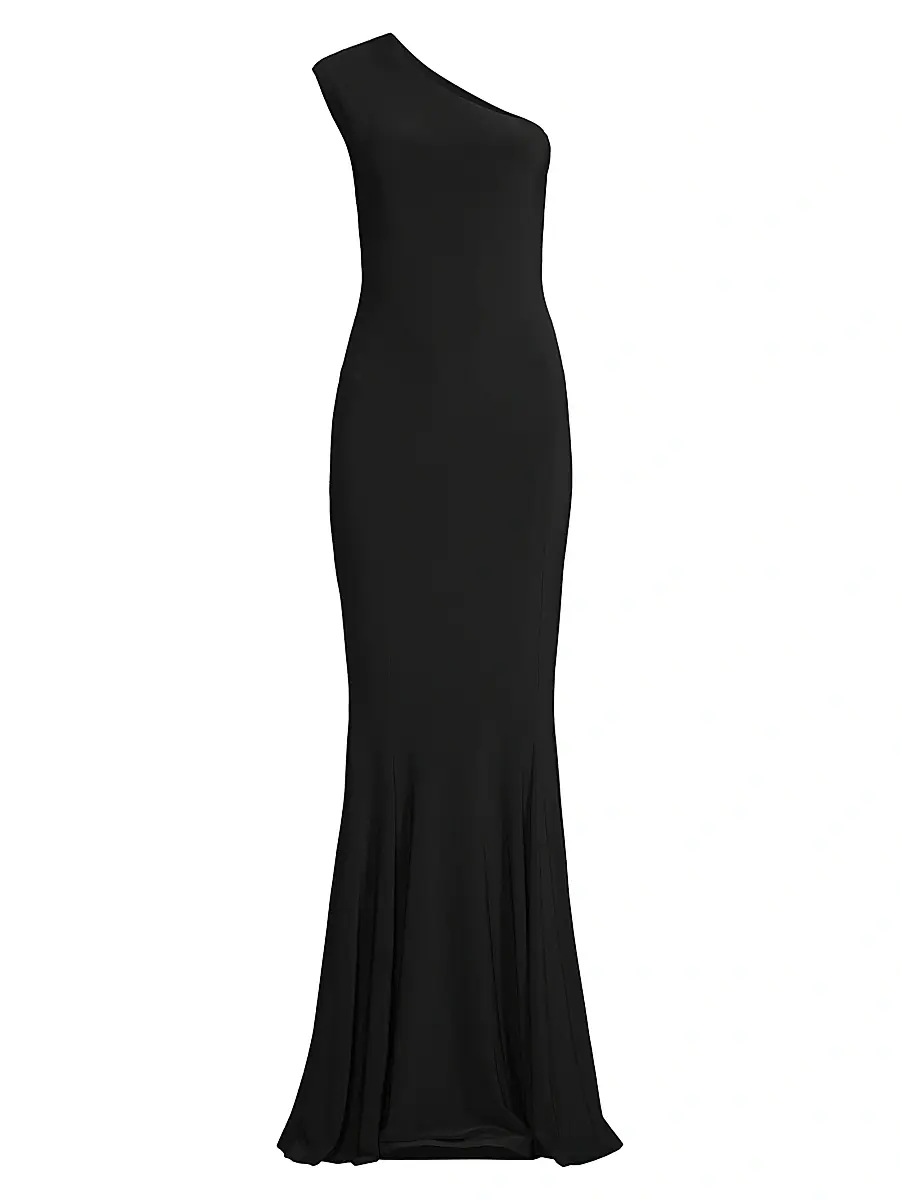 Norma Kamali Women's One-Shoulder Mermaid Gown - Black | Image 1 Norma Kamali Women's One-Shoulder Mermaid Gown - Black | Image 1
