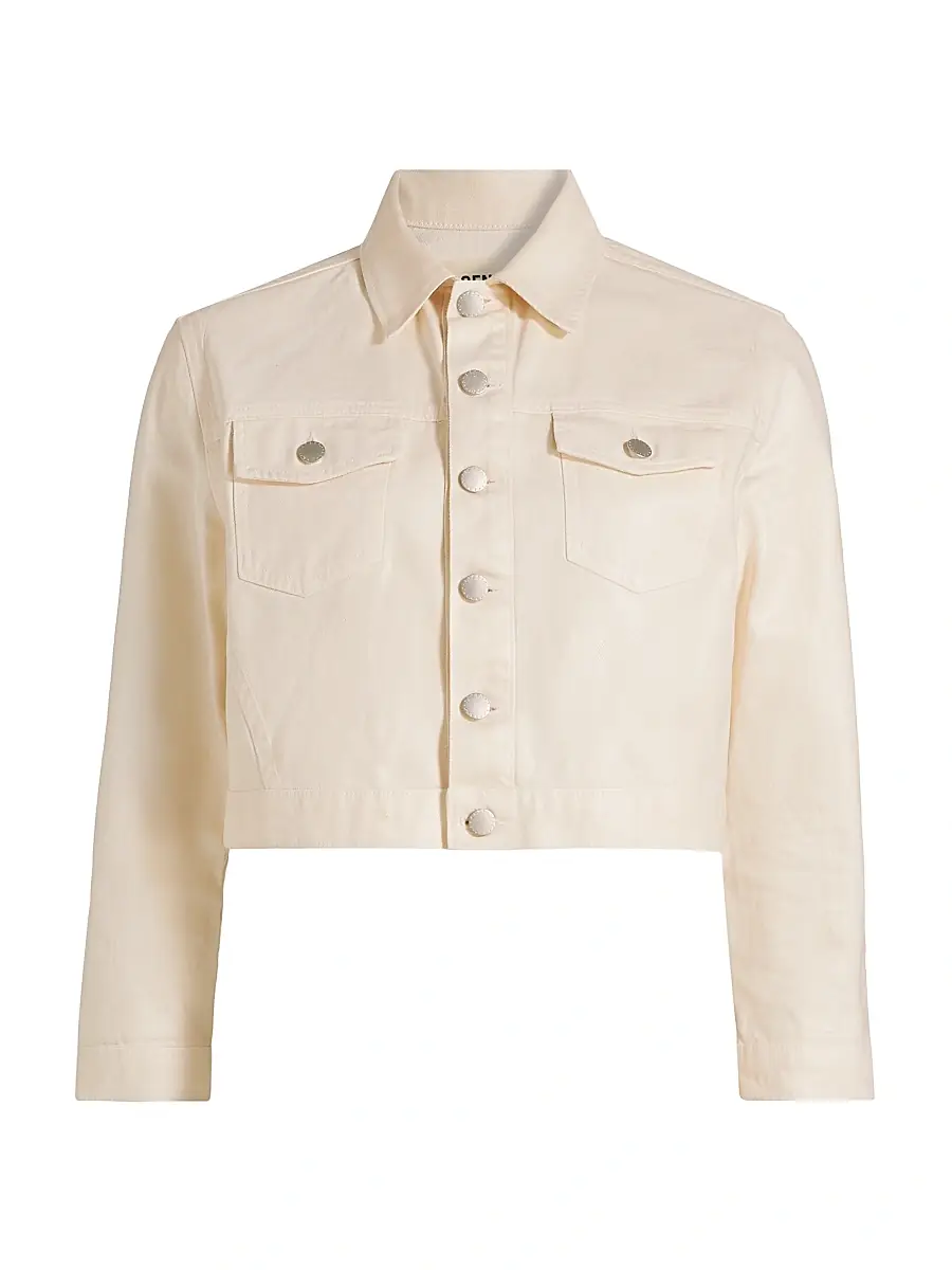 L'Agence Women's Koda Coated Denim Crop Jacket