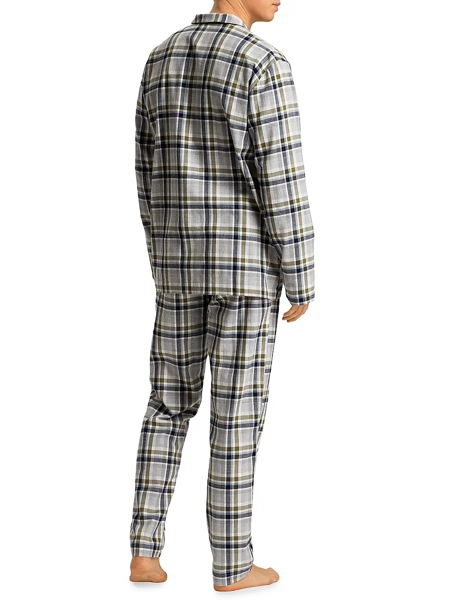 Hanro Men's Cozy Comfort Check Pajamas - Wintry Check | Thumbnail 4 Hanro Men's Cozy Comfort Check Pajamas - Wintry Check | Thumbnail 4