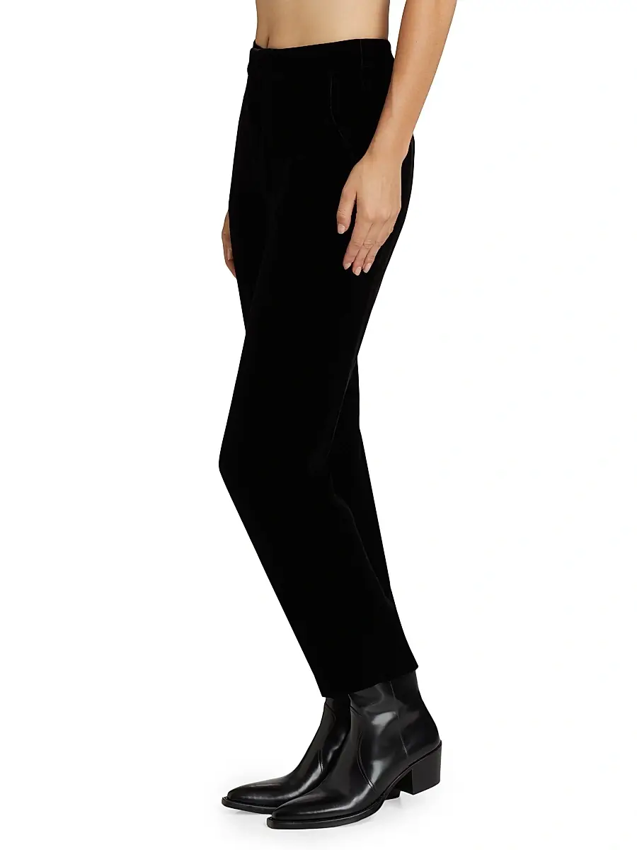 L'Agence Women's Rebel Tapered Velvet Trousers | Thumbnail 4 L'Agence Women's Rebel Tapered Velvet Trousers | Thumbnail 4