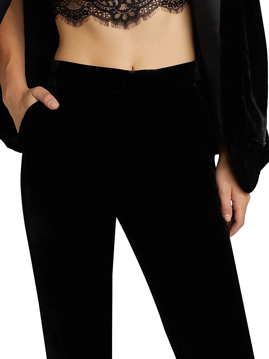 L'Agence Women's Rebel Tapered Velvet Trousers | Thumbnail 6 L'Agence Women's Rebel Tapered Velvet Trousers | Thumbnail 6