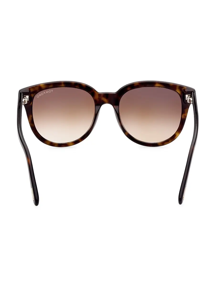 TOM FORD Women's Olivia 54MM Round Sunglasses - Shiny Classics | Thumbnail 4 TOM FORD Women's Olivia 54MM Round Sunglasses - Shiny Classics | Thumbnail 4