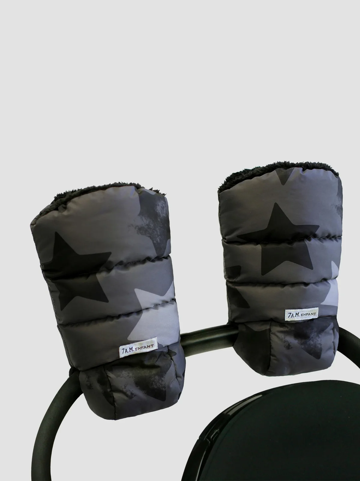 7AM Unisex Warmmuffs Plush Attachable Stroller Gloves