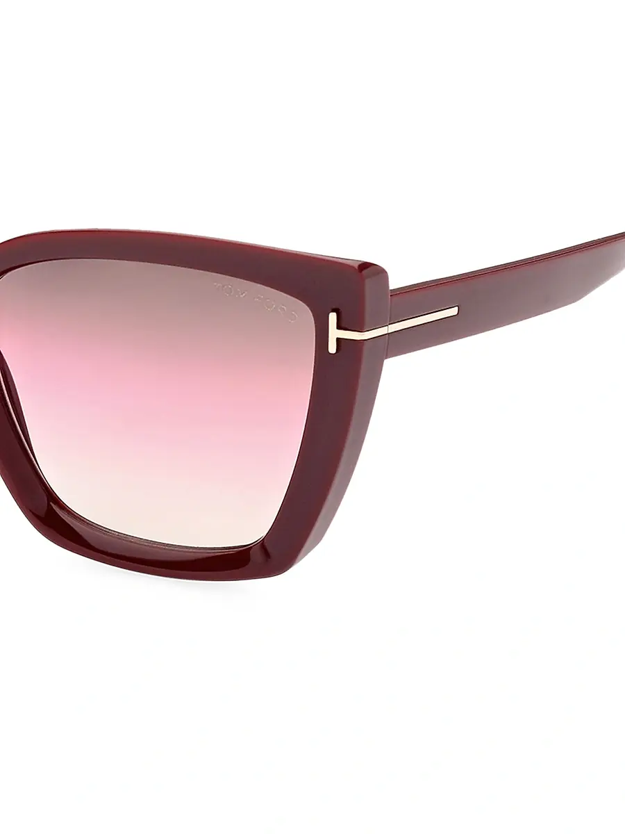 TOM FORD Women's Scarlet 57MM Square Sunglasses - Shiny Burgundy | Thumbnail 3