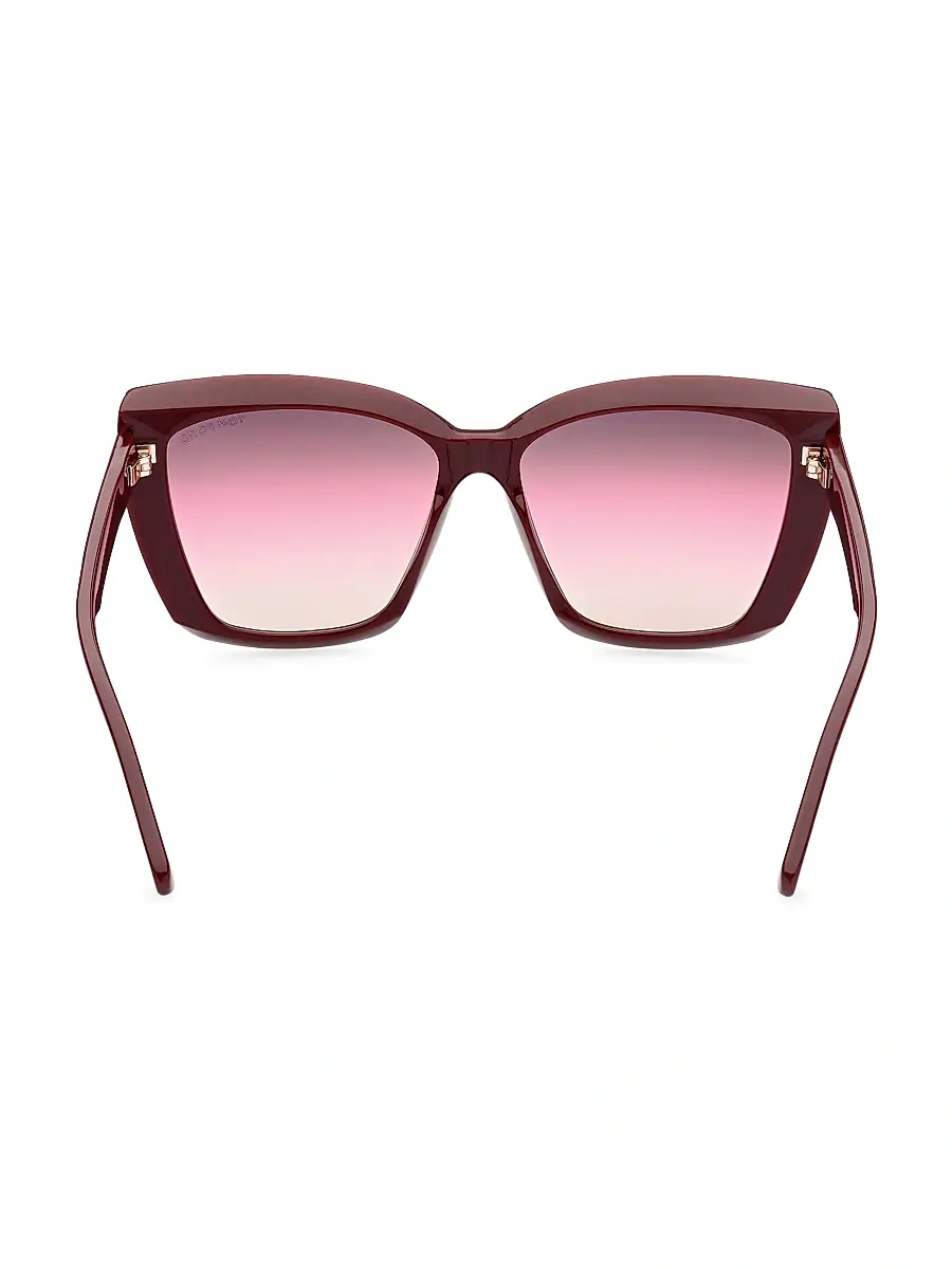 TOM FORD Women's Scarlet 57MM Square Sunglasses - Shiny Burgundy | Thumbnail 5