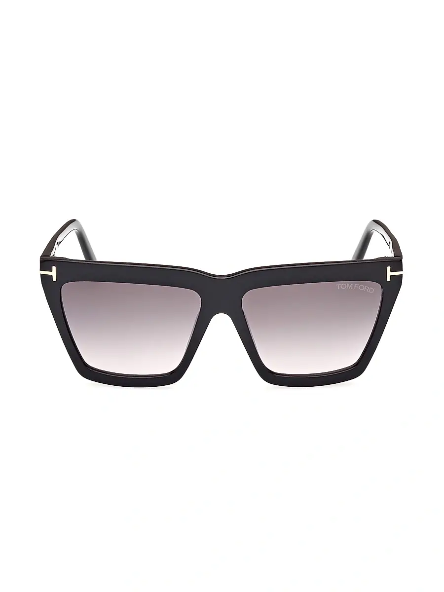 TOM FORD Women's 56MM Geometric Sunglasses - Black Gradient Smoke Pink | Thumbnail 2 TOM FORD Women's 56MM Geometric Sunglasses - Black Gradient Smoke Pink | Thumbnail 2
