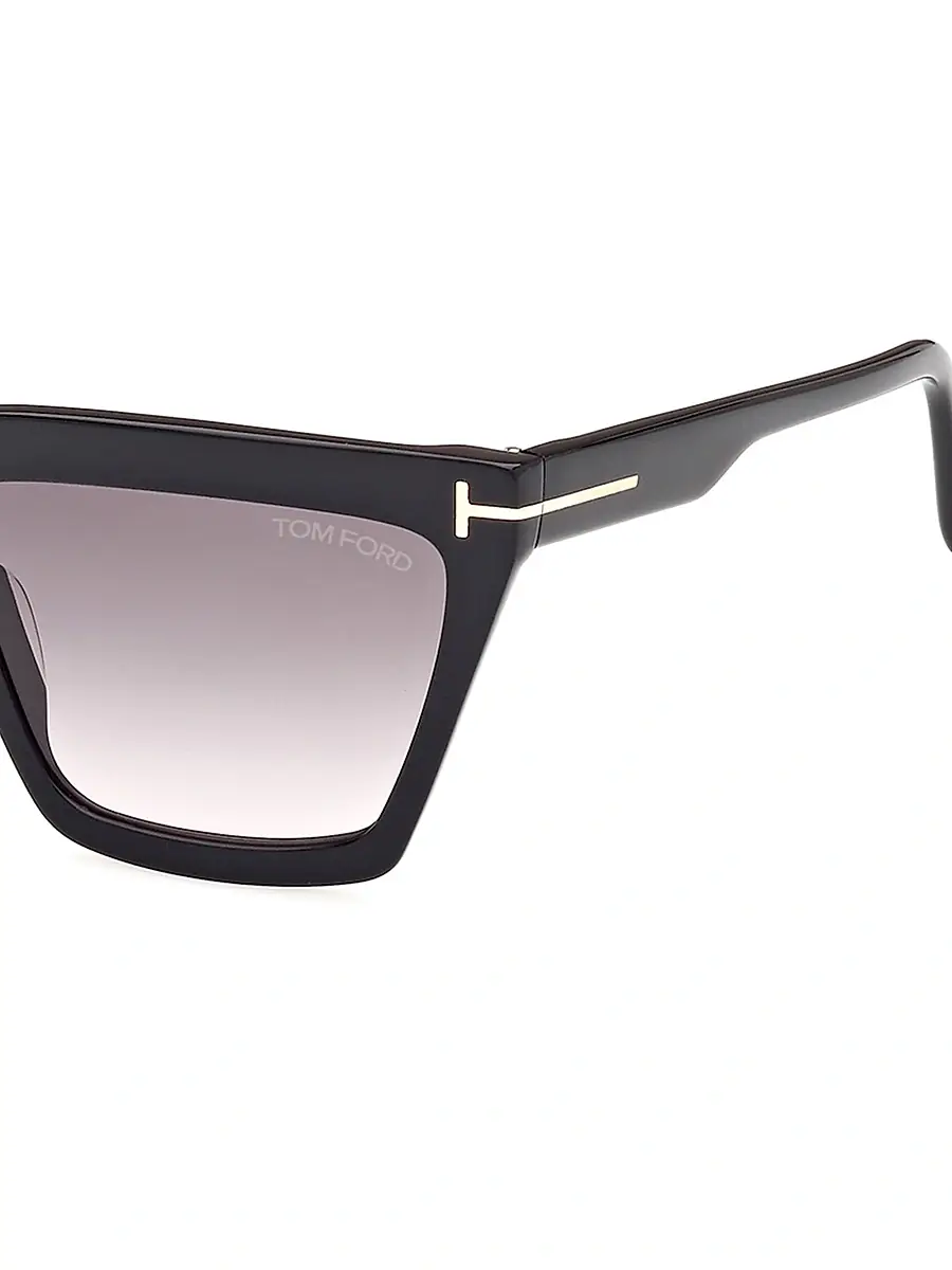 TOM FORD Women's 56MM Geometric Sunglasses - Black Gradient Smoke Pink | Thumbnail 3 TOM FORD Women's 56MM Geometric Sunglasses - Black Gradient Smoke Pink | Thumbnail 3