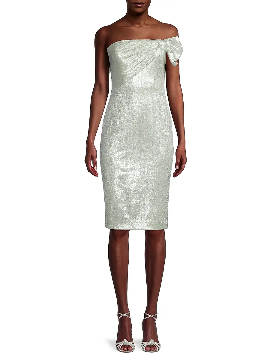BLACK HALO Women's Divina Metallic Sheath Dress | Thumbnail 3 BLACK HALO Women's Divina Metallic Sheath Dress | Thumbnail 3