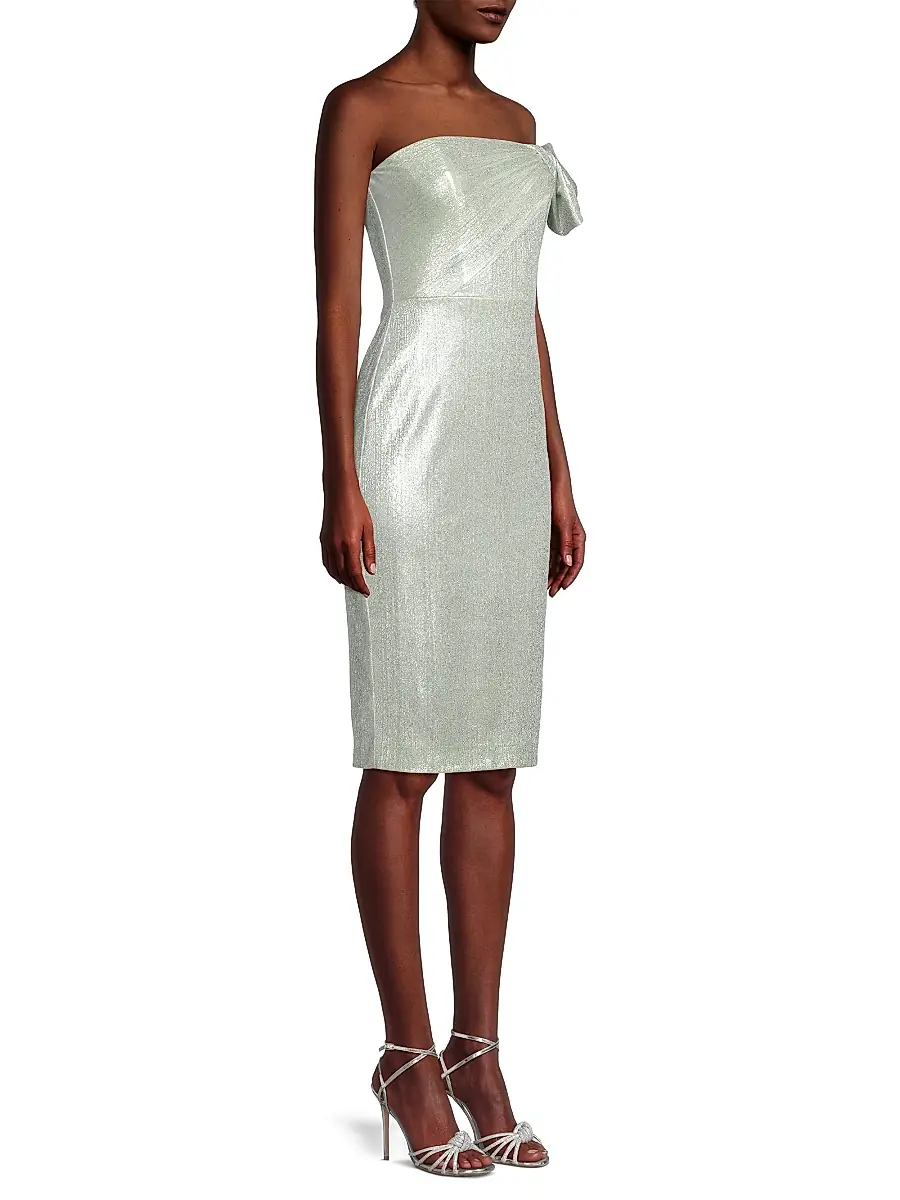 BLACK HALO Women's Divina Metallic Sheath Dress | Thumbnail 4 BLACK HALO Women's Divina Metallic Sheath Dress | Thumbnail 4