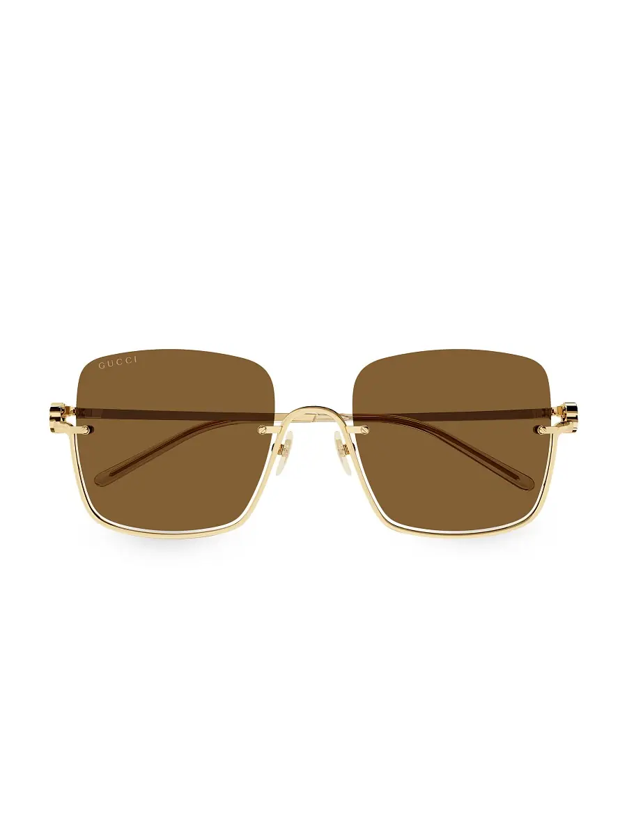 Gucci Women's GG Upside Down Square Sunglasses - Gold | Thumbnail 3 Gucci Women's GG Upside Down Square Sunglasses - Gold | Thumbnail 3