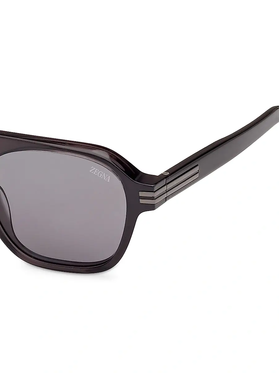 Zegna Men's 51MM Round Sunglasses | Thumbnail 2 Zegna Men's 51MM Round Sunglasses | Thumbnail 2