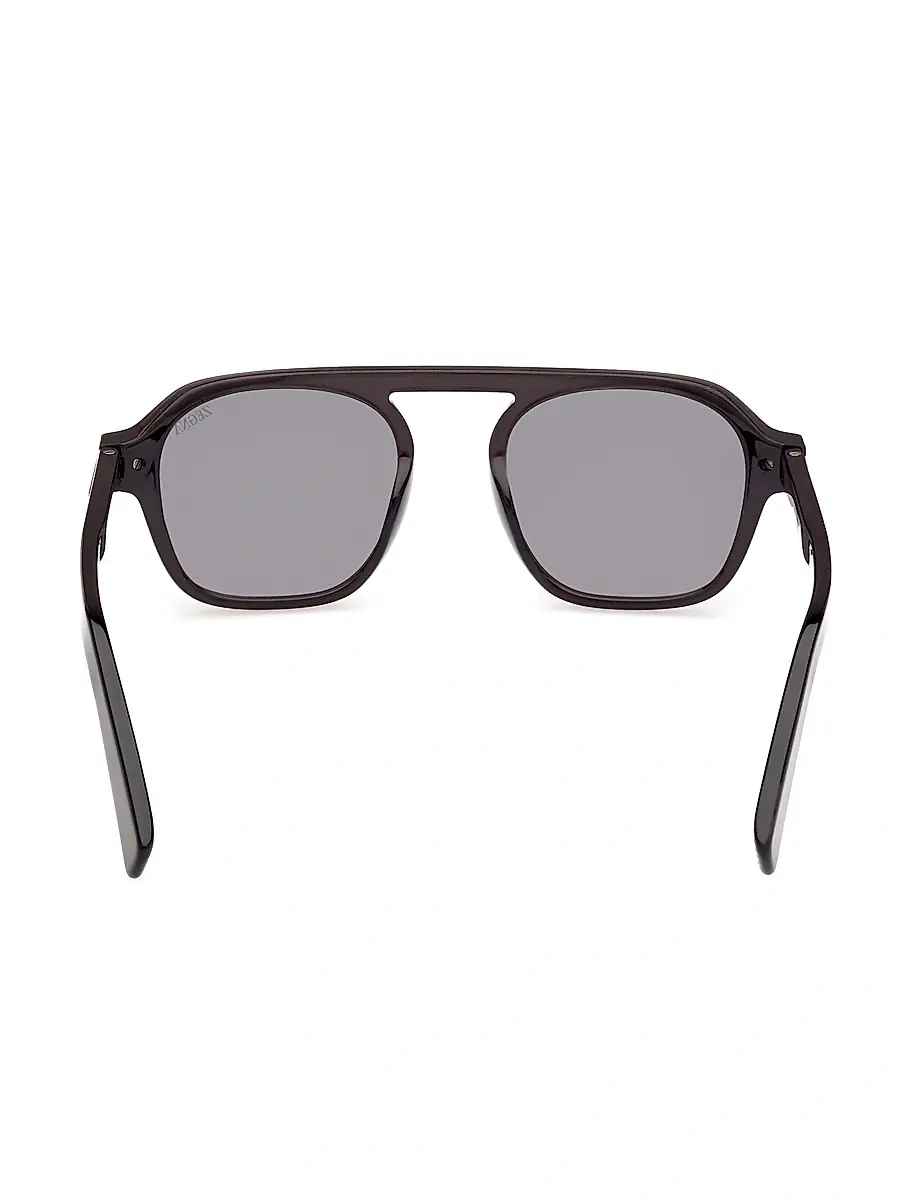 Zegna Men's 51MM Round Sunglasses | Thumbnail 5 Zegna Men's 51MM Round Sunglasses | Thumbnail 5