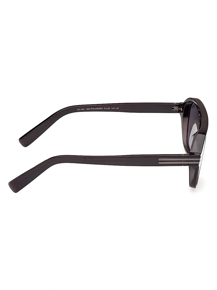 Zegna Men's 51MM Round Sunglasses | Thumbnail 7 Zegna Men's 51MM Round Sunglasses | Thumbnail 7