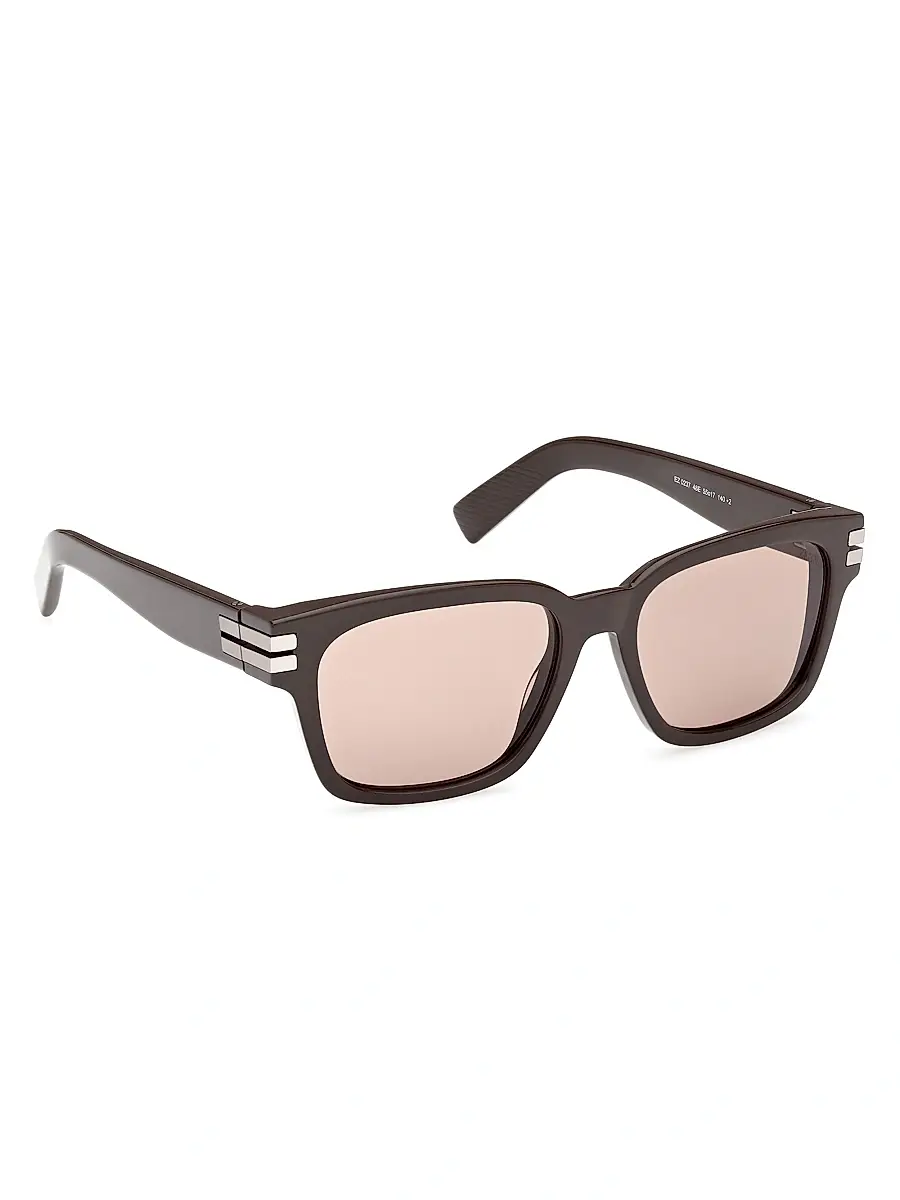 Zegna Men's 55MM Rectangular Sunglasses | Thumbnail 9 Zegna Men's 55MM Rectangular Sunglasses | Thumbnail 9