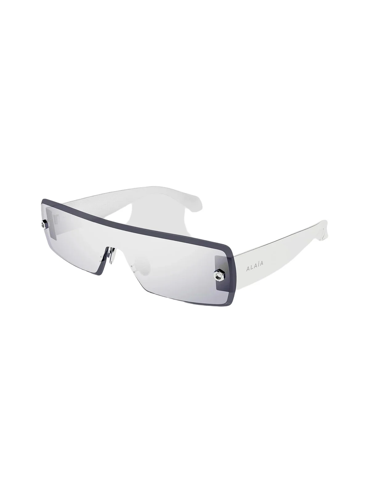 ALAÏA Women's Lettering Logo 99MM Shield Sunglasses