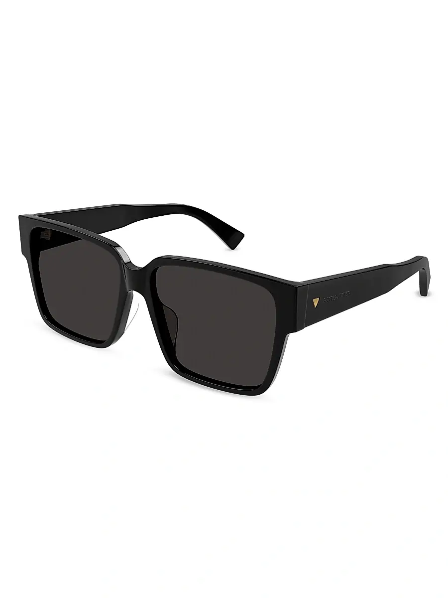 Women's Bold Triangle Stud 59MM Square Sunglasses - Black Dark Grey Women's Bold Triangle Stud 59MM Square Sunglasses - Black Dark Grey