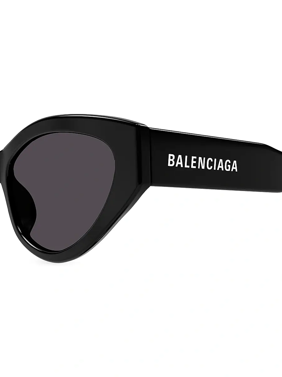 Balenciaga Women's Flat 57MM Cat-Eye Sunglasses - Black | Thumbnail 3 Balenciaga Women's Flat 57MM Cat-Eye Sunglasses - Black | Thumbnail 3