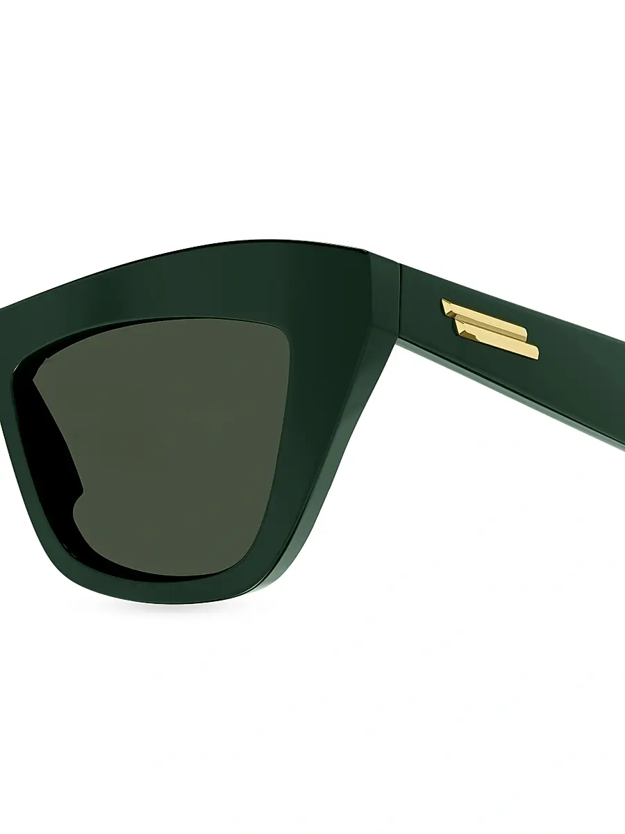 Bottega Veneta Women's Classic Ribbon 55MM Sunglasses - Green | Thumbnail 3 Bottega Veneta Women's Classic Ribbon 55MM Sunglasses - Green | Thumbnail 3