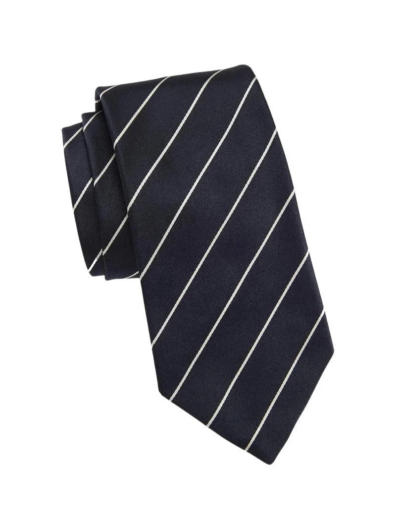 Men's Diagonal Stripe Silk Tie
